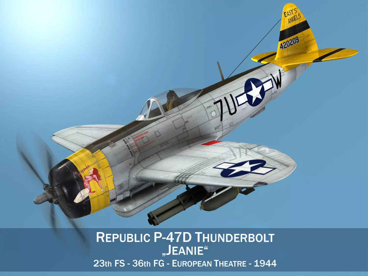 Republic P-47D Thunderbolt - Jeanie 3D model_0