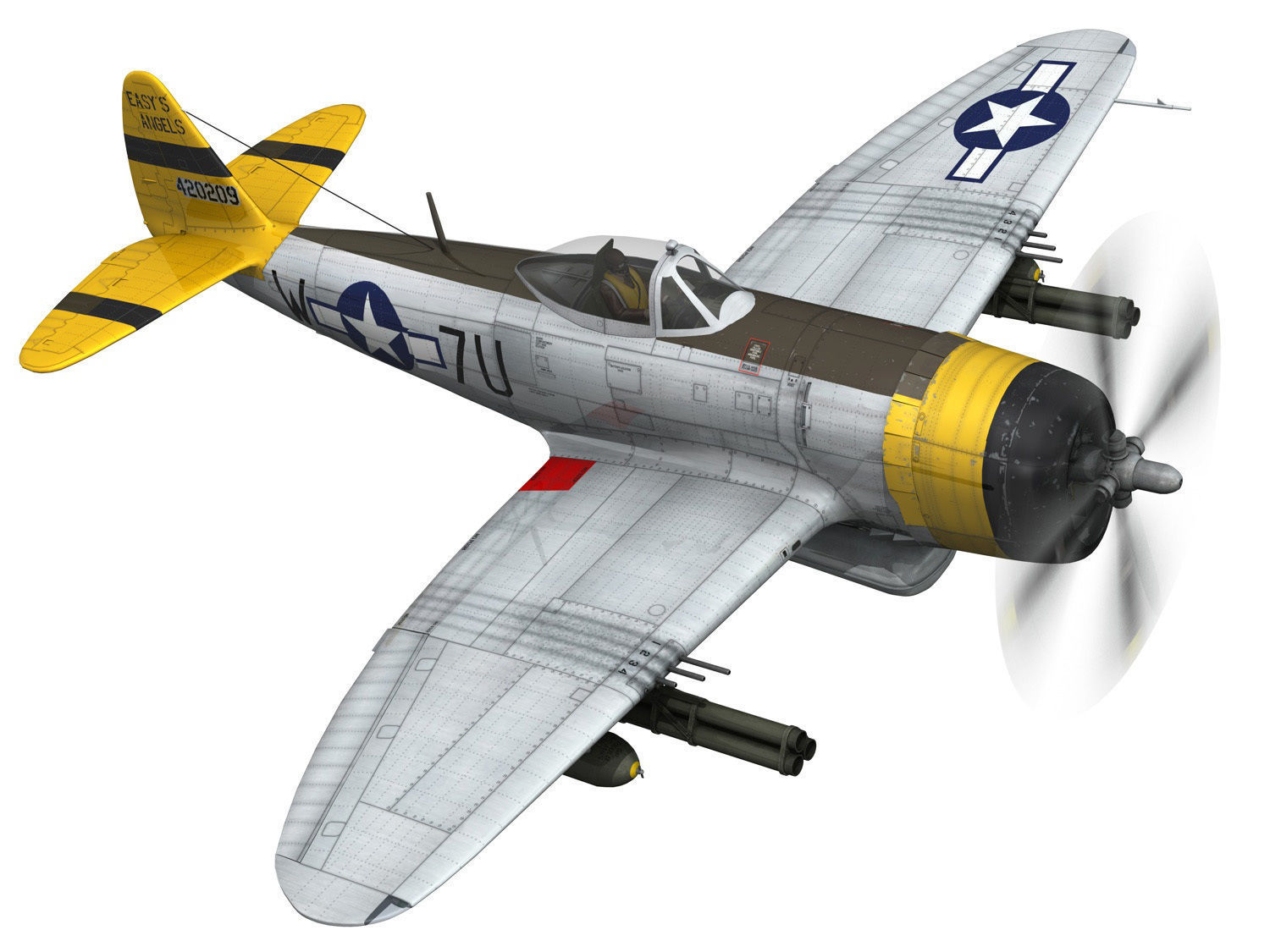 Republic P-47D Thunderbolt - Jeanie 3D model_6