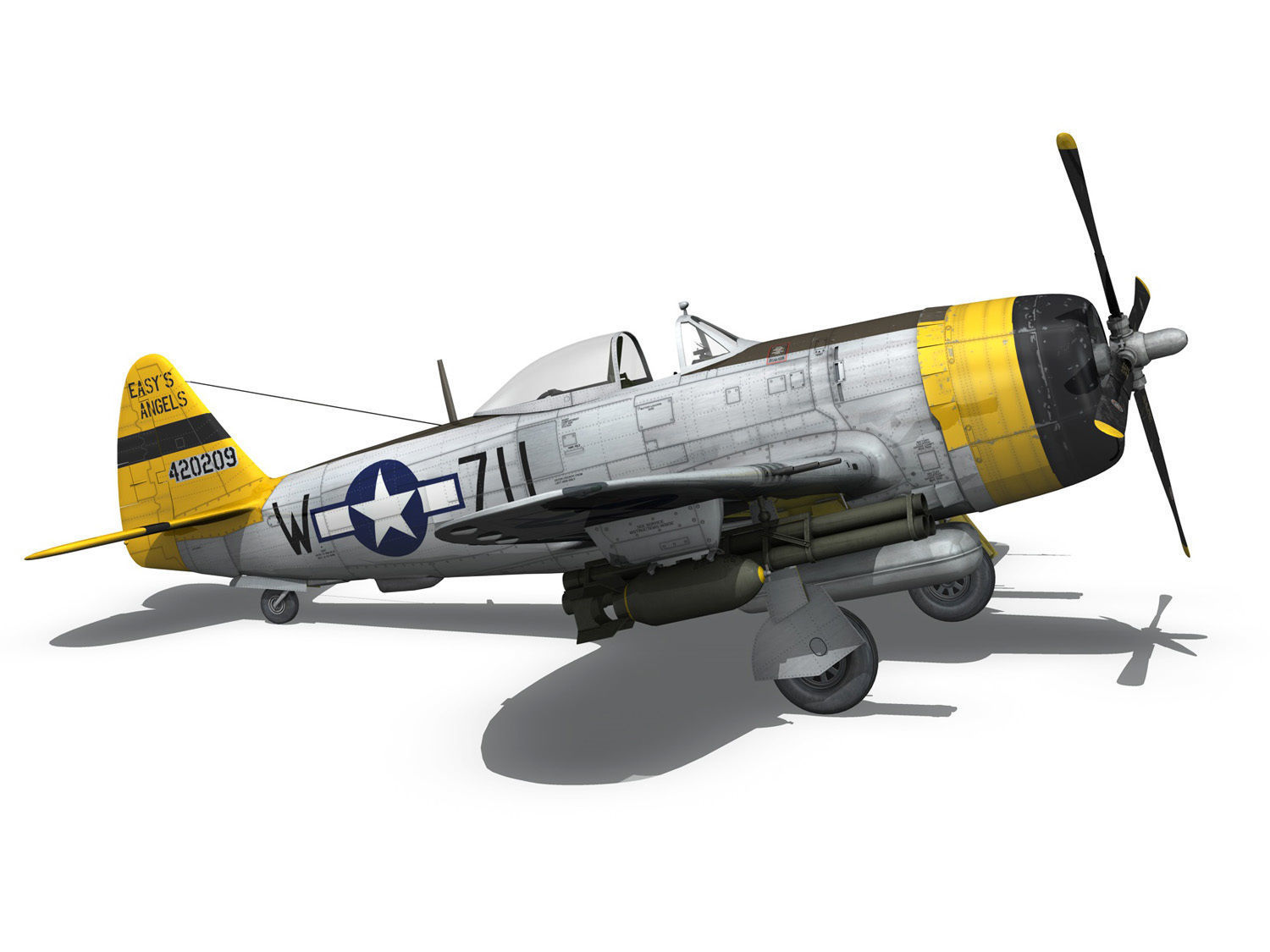 Republic P-47D Thunderbolt - Jeanie 3D model_12