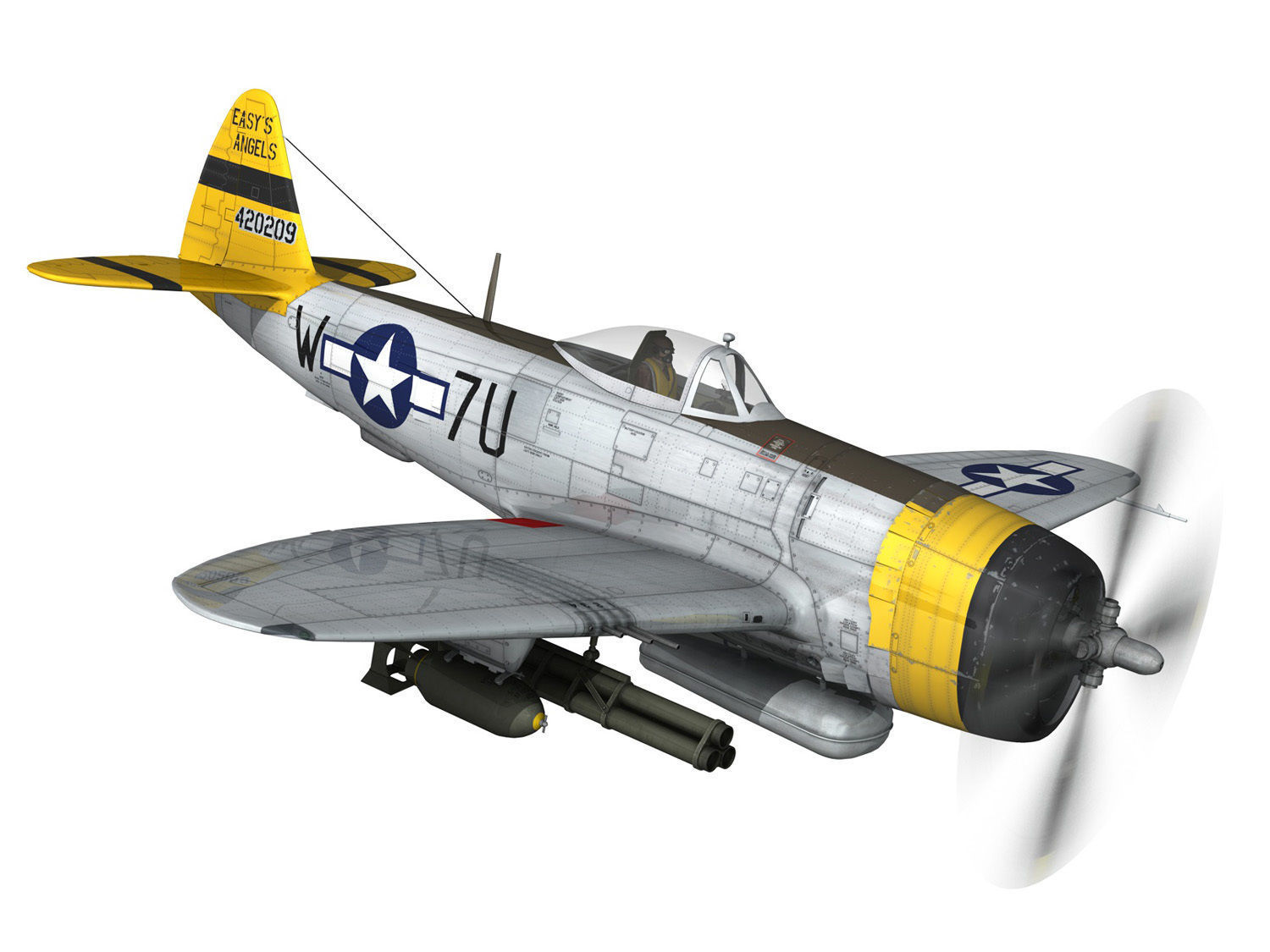 Republic P-47D Thunderbolt - Jeanie 3D model_7