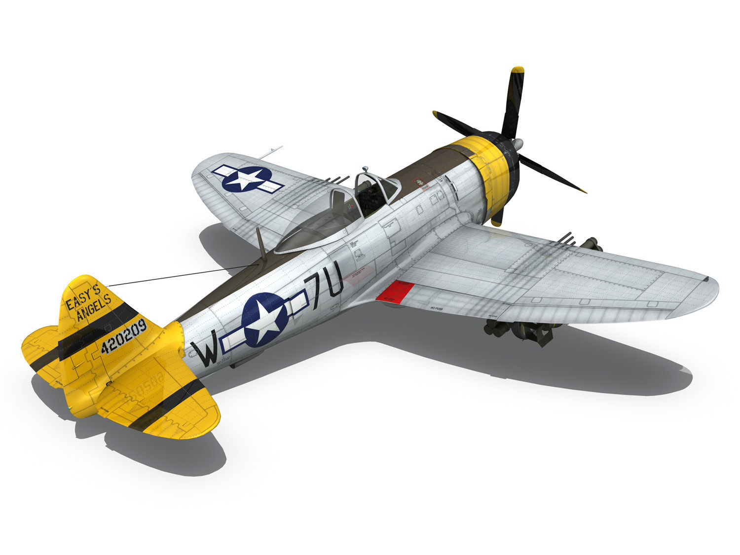 Republic P-47D Thunderbolt - Jeanie 3D model_11