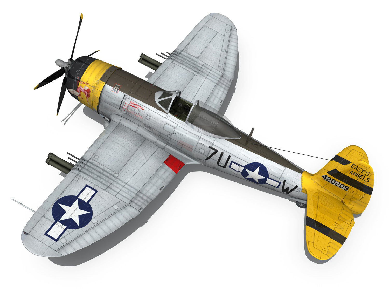 Republic P-47D Thunderbolt - Jeanie 3D model_10