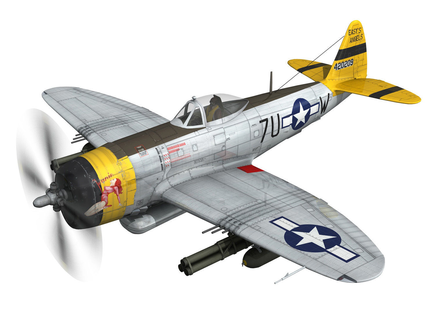 Republic P-47D Thunderbolt - Jeanie 3D model_2