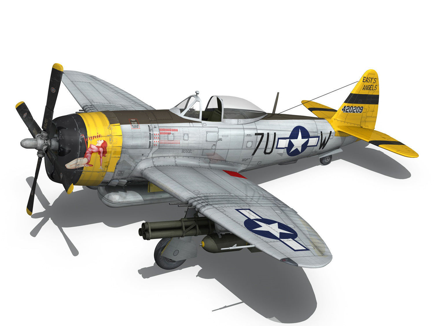 Republic P-47D Thunderbolt - Jeanie 3D model_9