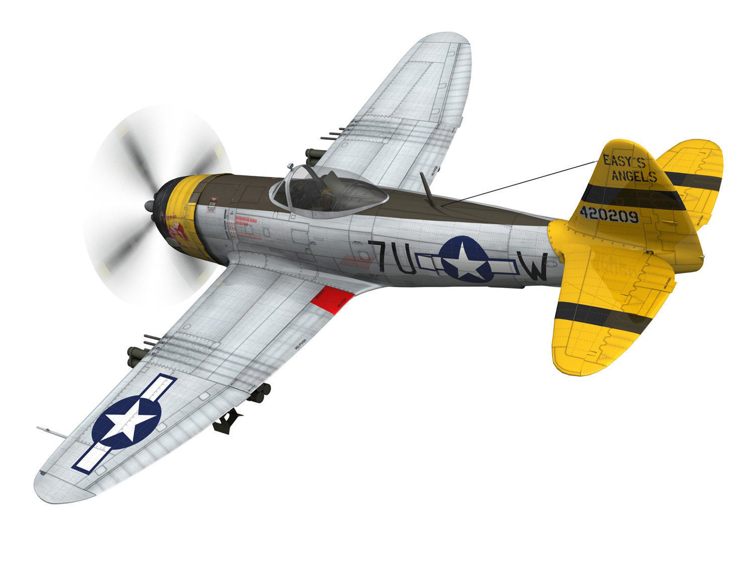 Republic P-47D Thunderbolt - Jeanie 3D model_4