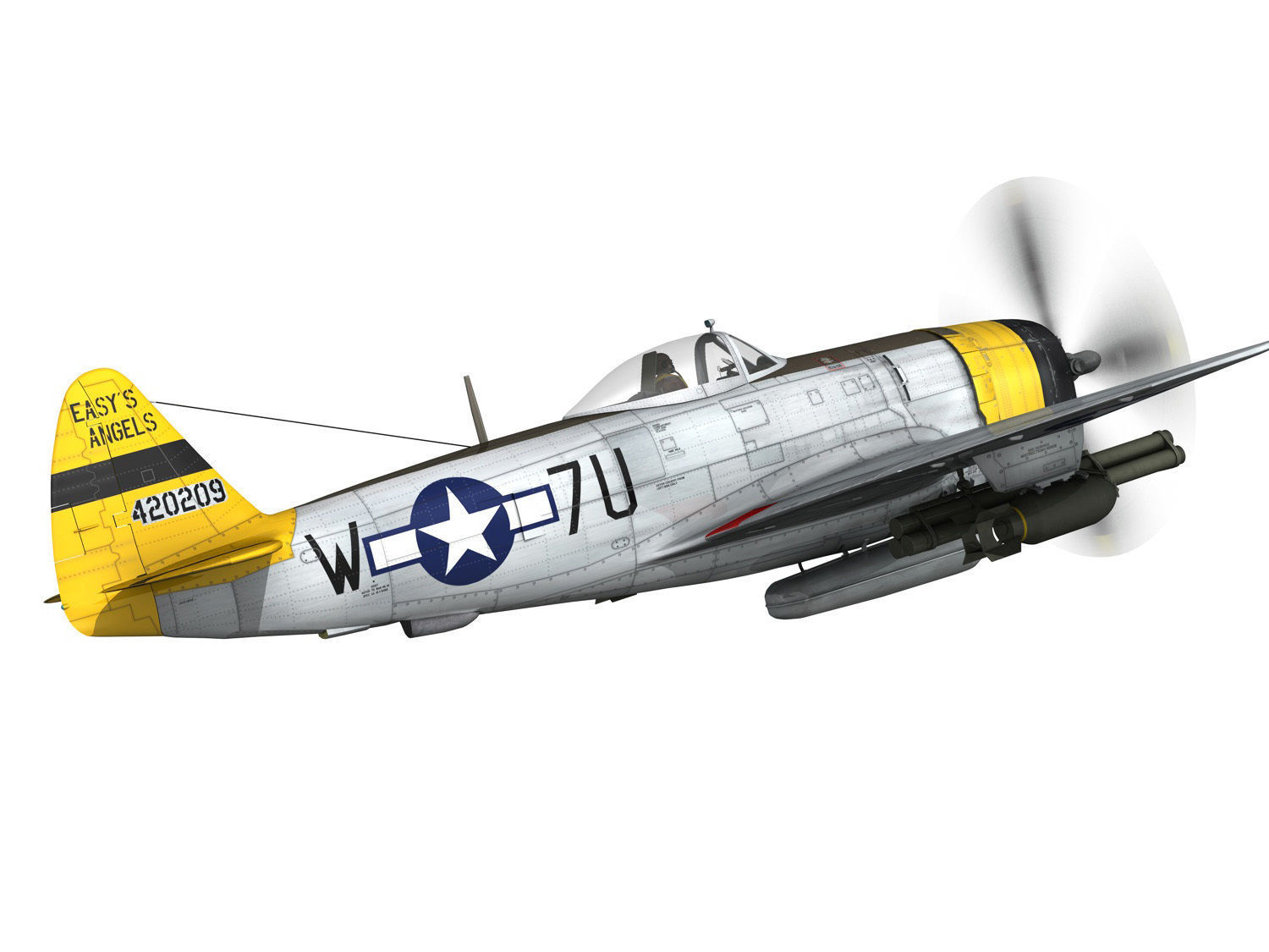 Republic P-47D Thunderbolt - Jeanie 3D model_5