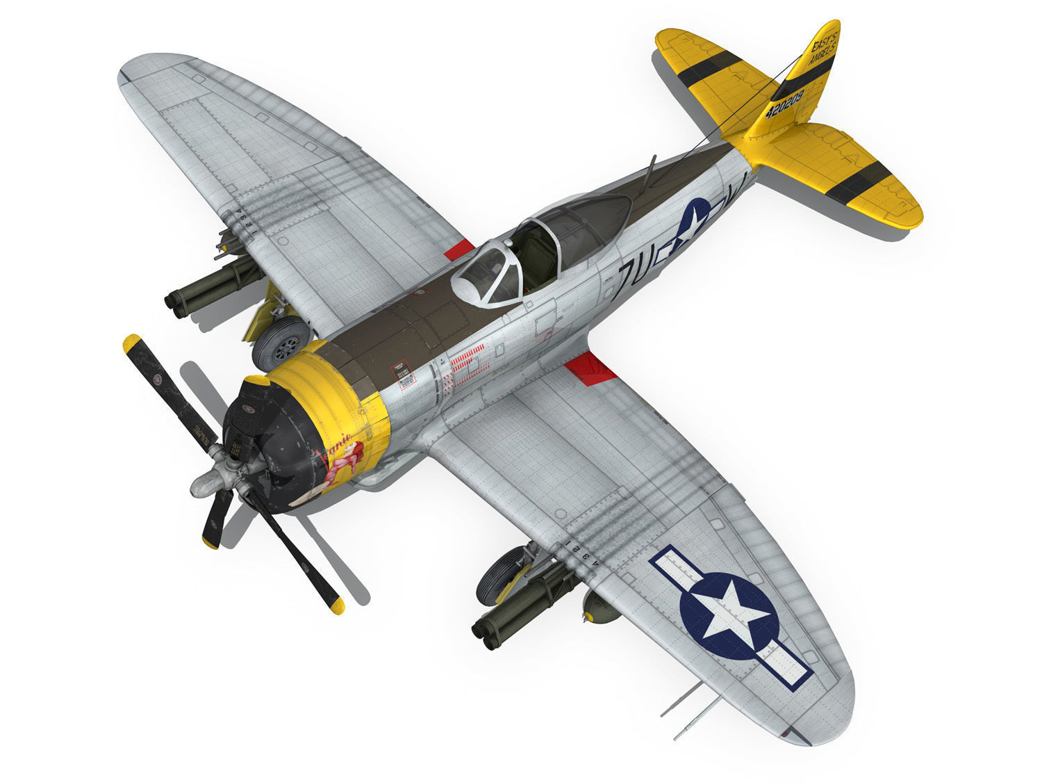 Republic P-47D Thunderbolt - Jeanie 3D model_14