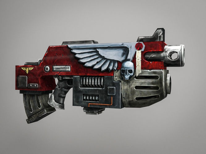 Bolter weapon lowpoly Low-poly 3D model