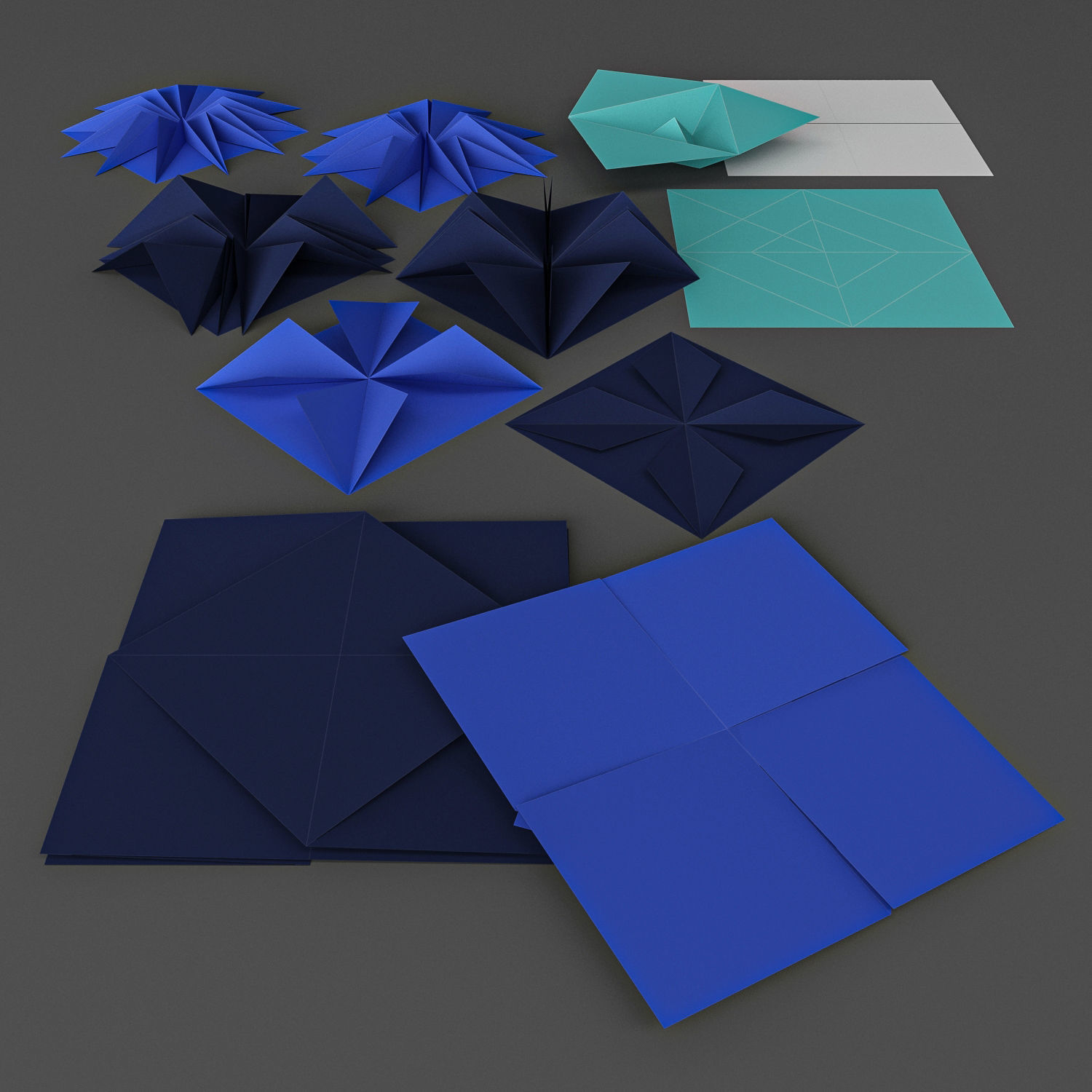Kusudama Astru Low-poly 3D model_2