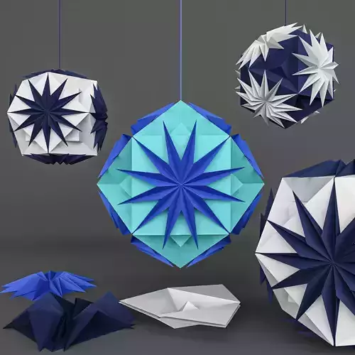 Kusudama Astru Low-poly 3D model