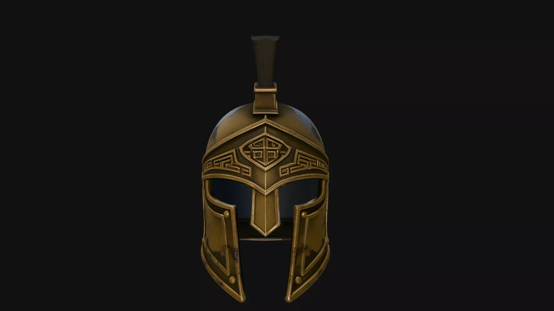 Spartan Bronze Helmet Design 4 - 3D Print Model 3D print model
