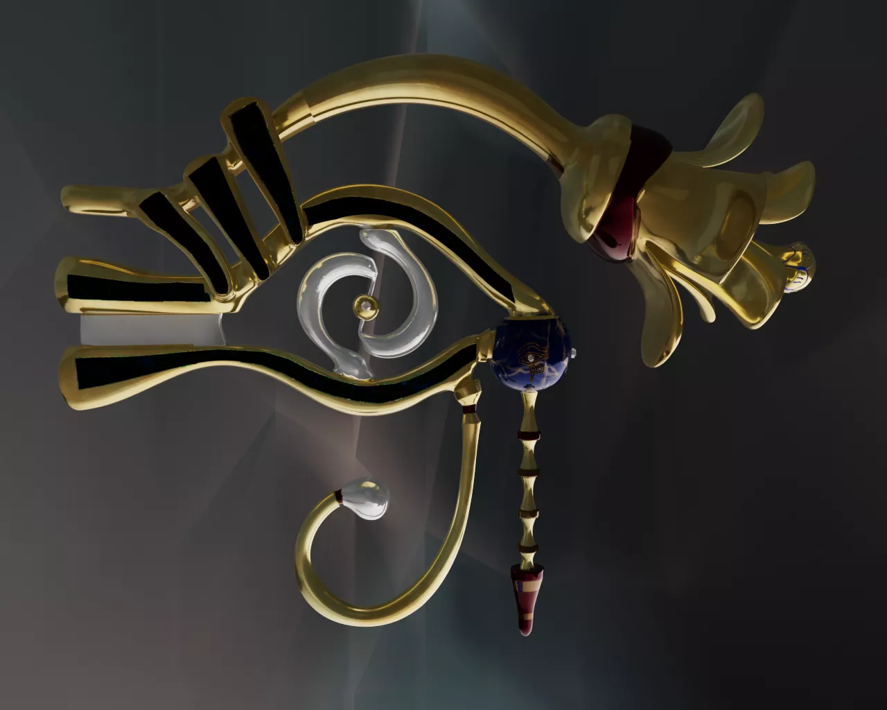Ancient Egyptian Horus Eye Low-poly 3D model