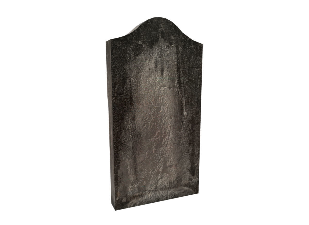 Gravestone Low-poly 3D model_2