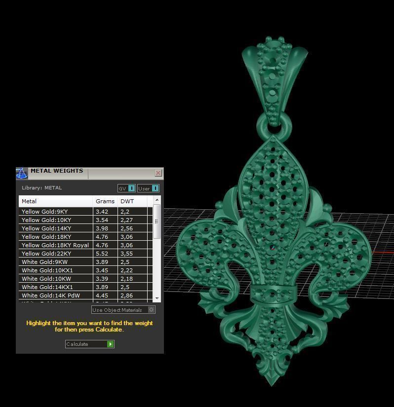 Pendant 3D print model_5