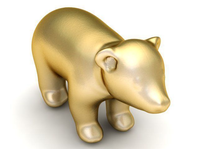 Pendant gold bear 3D print model