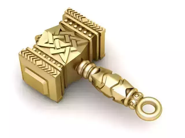 Pendant gold hammer