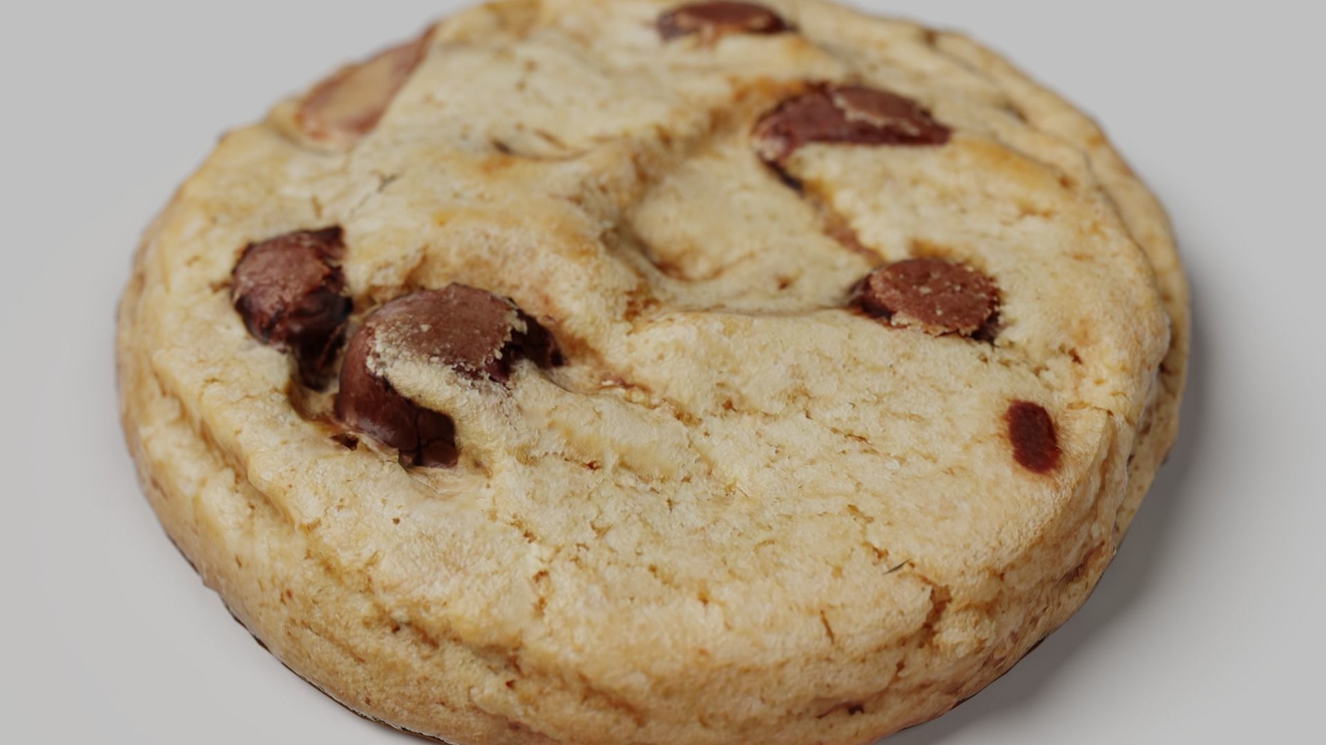 chocolate chip cookie Low-poly 3D model_10