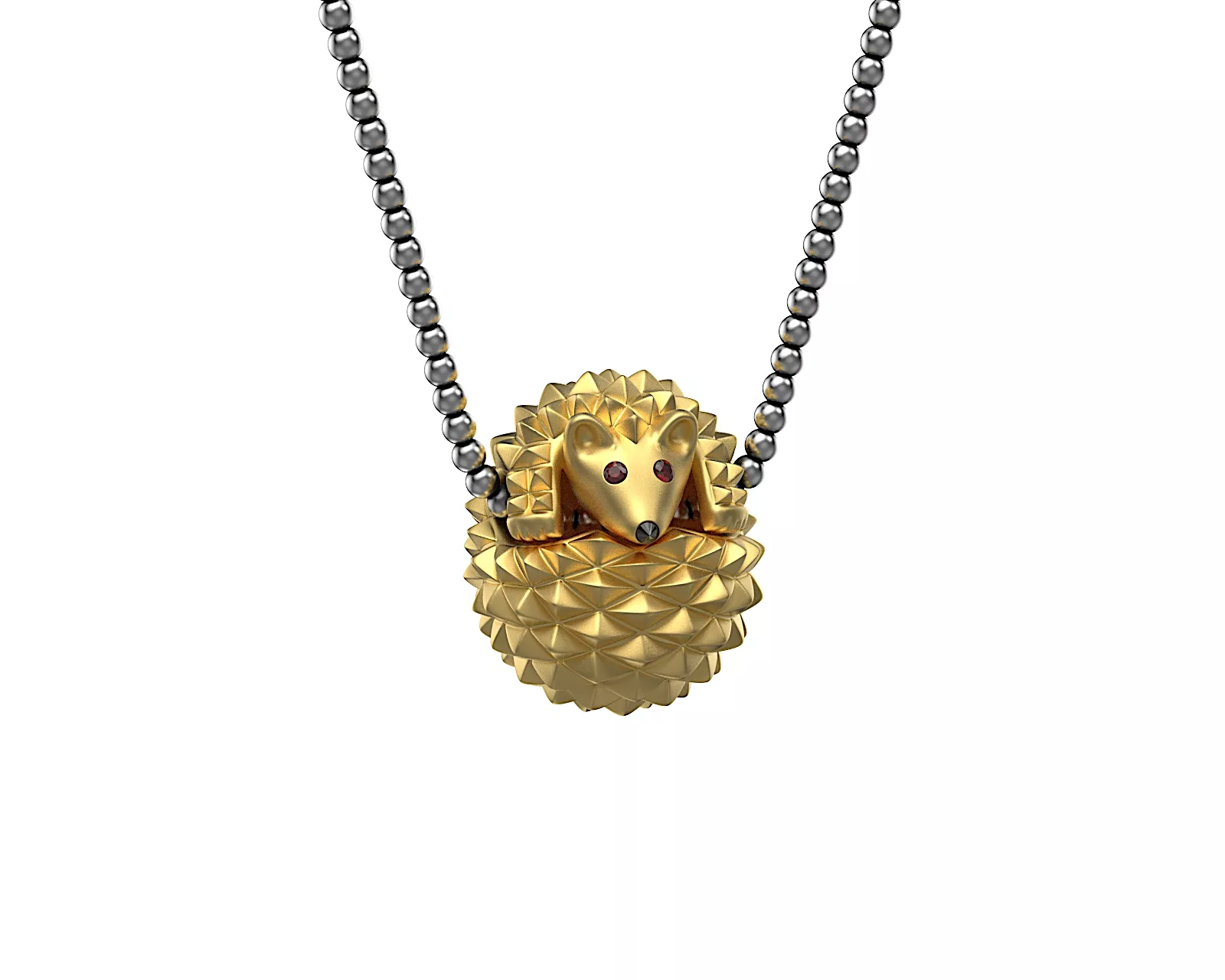Hans the Hedgehog Gold Pendant Necklace 3D print model