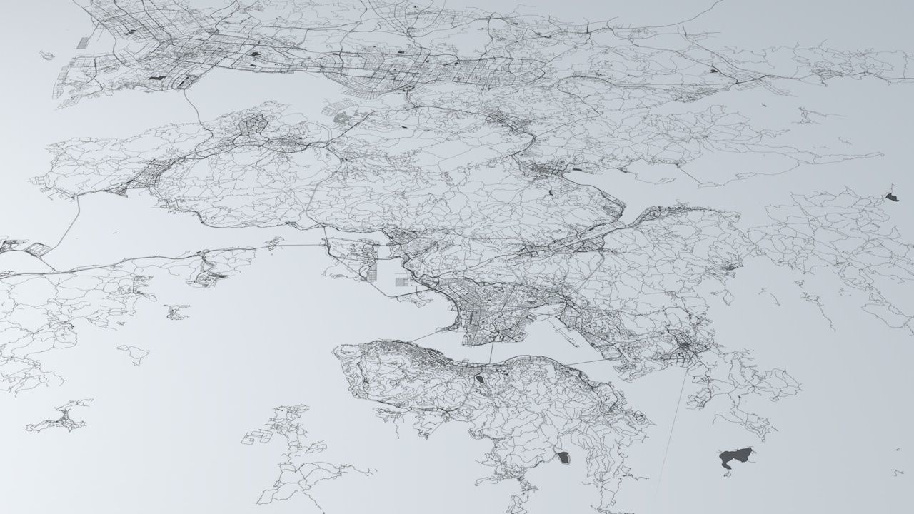 Hong Kong Road Network and Streets 3D model_5