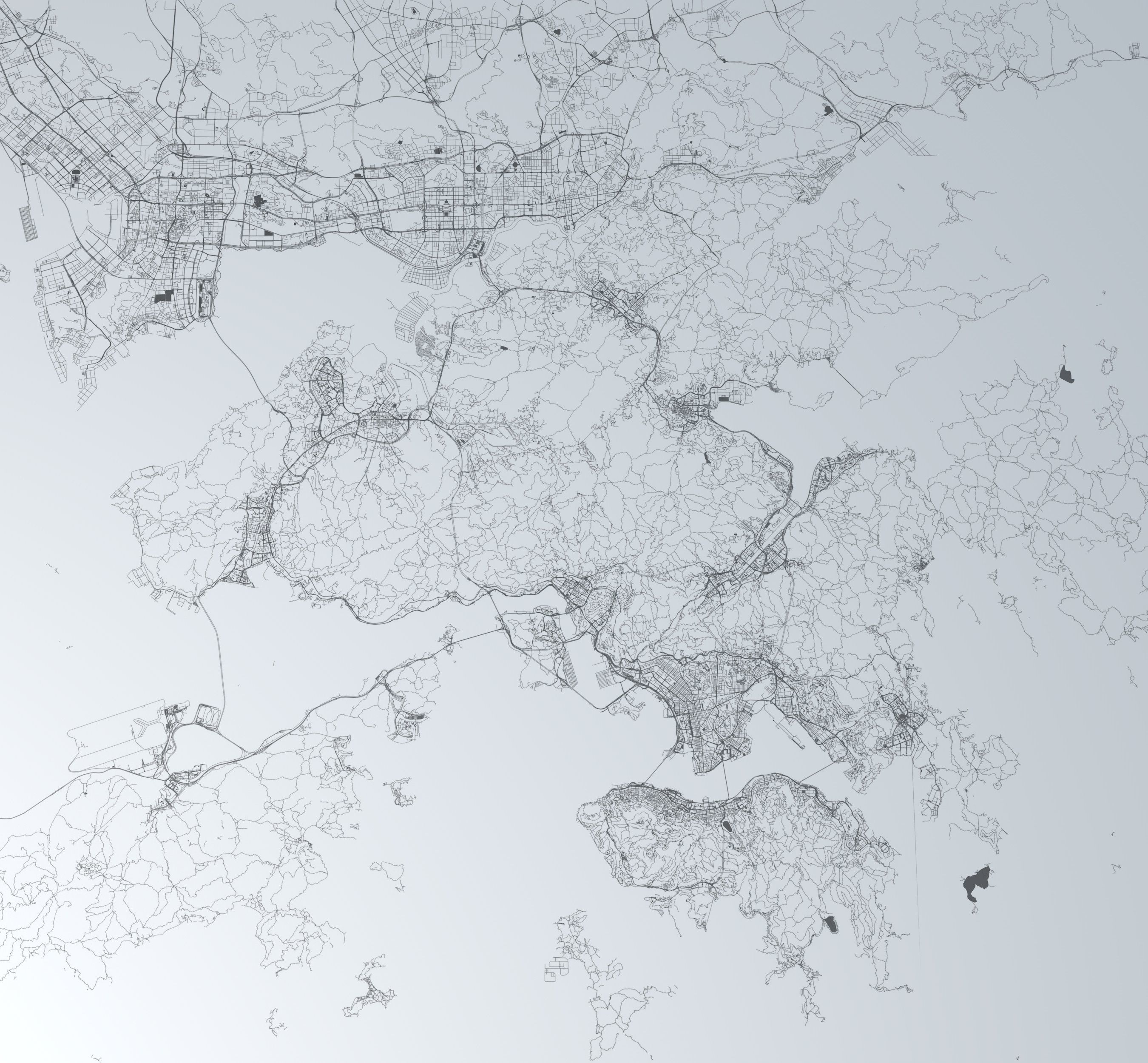 Hong Kong Road Network and Streets 3D model_8