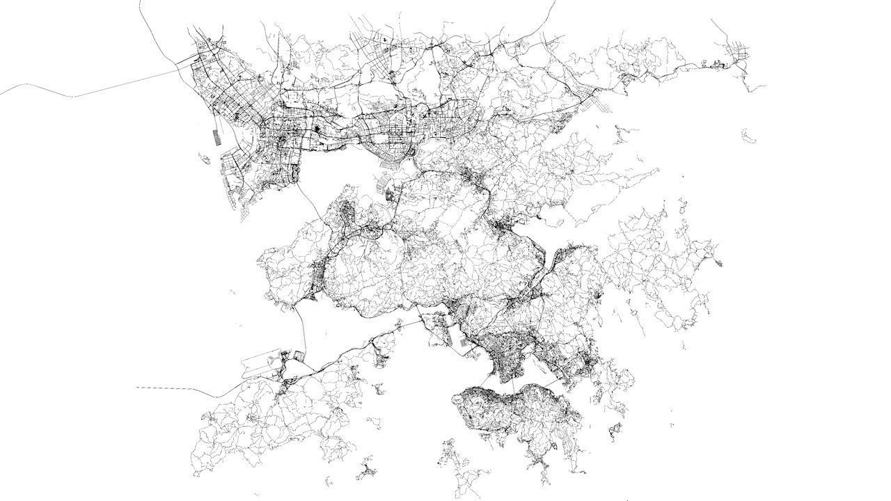 Hong Kong Road Network and Streets 3D model_15