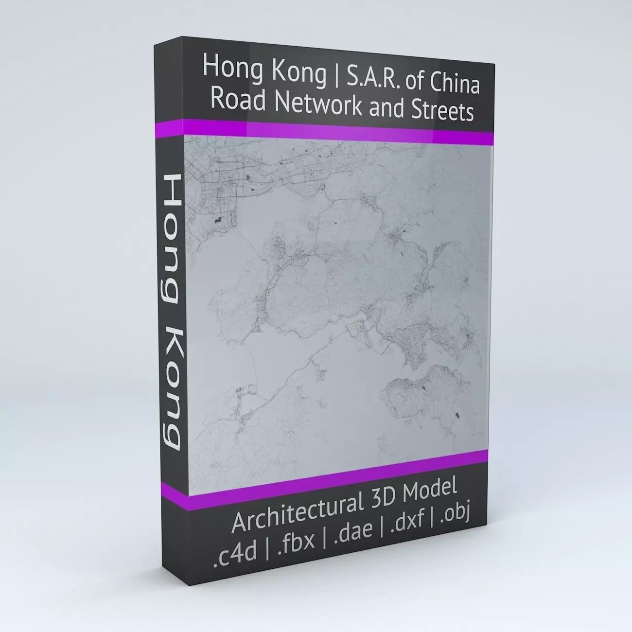Hong Kong Road Network and Streets 3D model_0