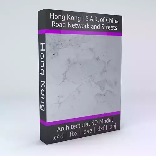 Hong Kong Road Network and Streets 3D model