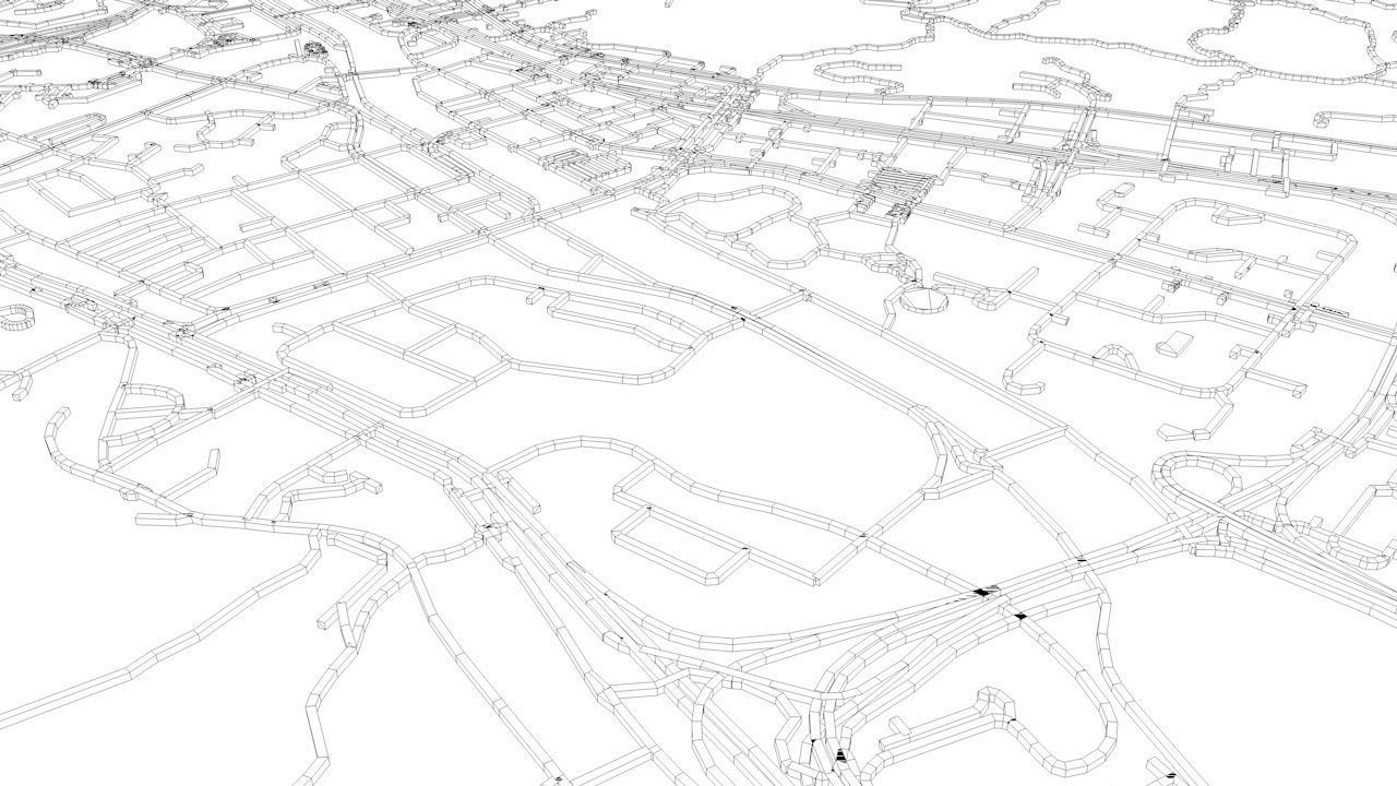 Hong Kong Road Network and Streets 3D model_17