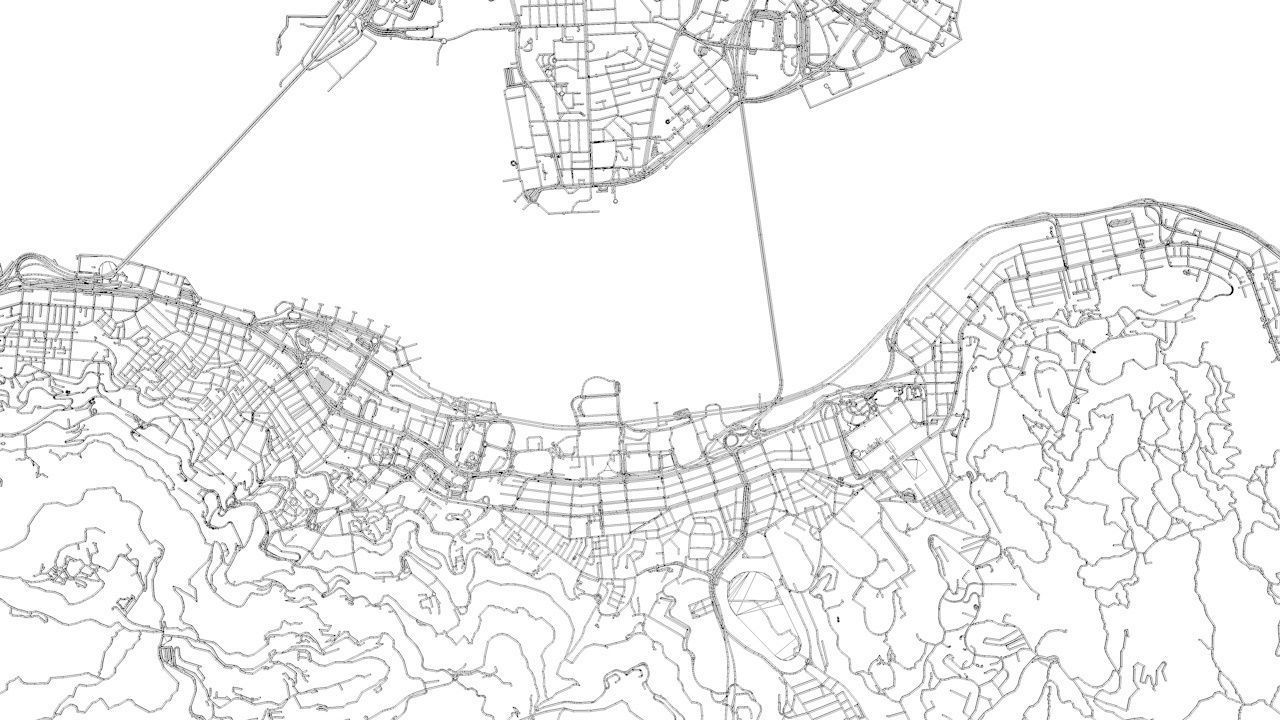 Hong Kong Road Network and Streets 3D model_16