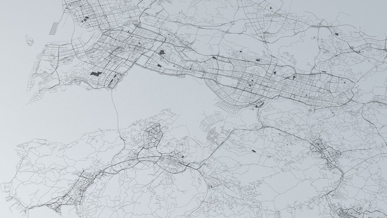 Hong Kong Road Network and Streets 3D model_9