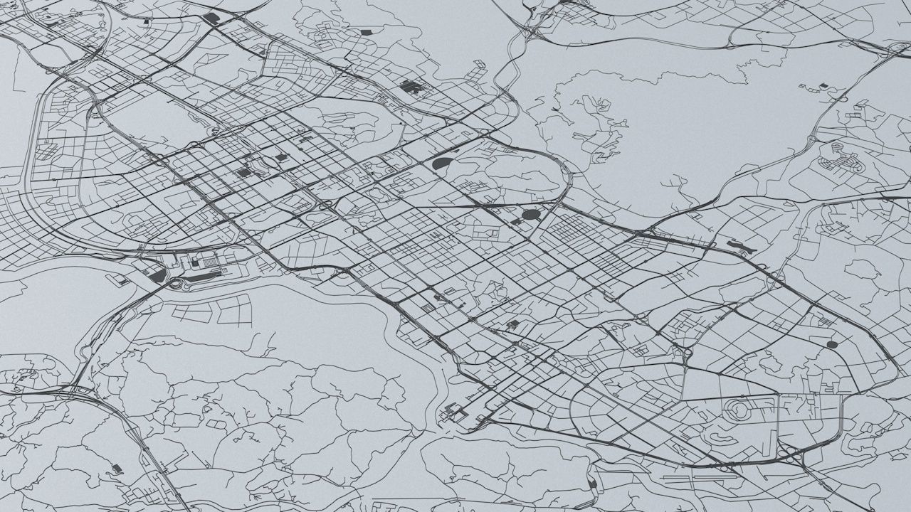 Hong Kong Road Network and Streets 3D model_14