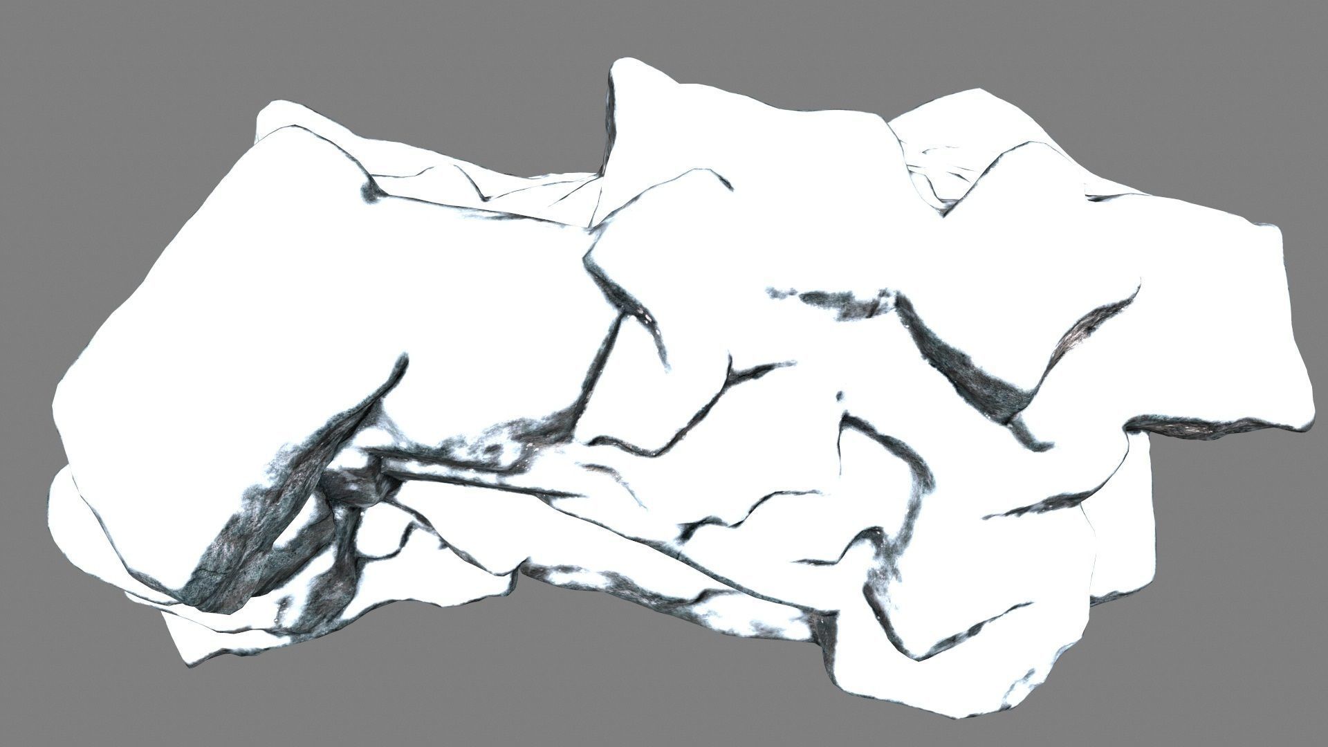 snow rock 22 Low-poly 3D model_7