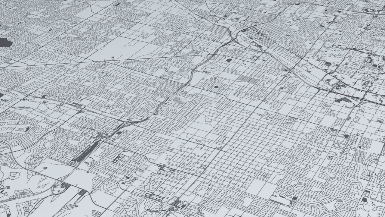 Las Vegas Road Network and Streets 3D model_1