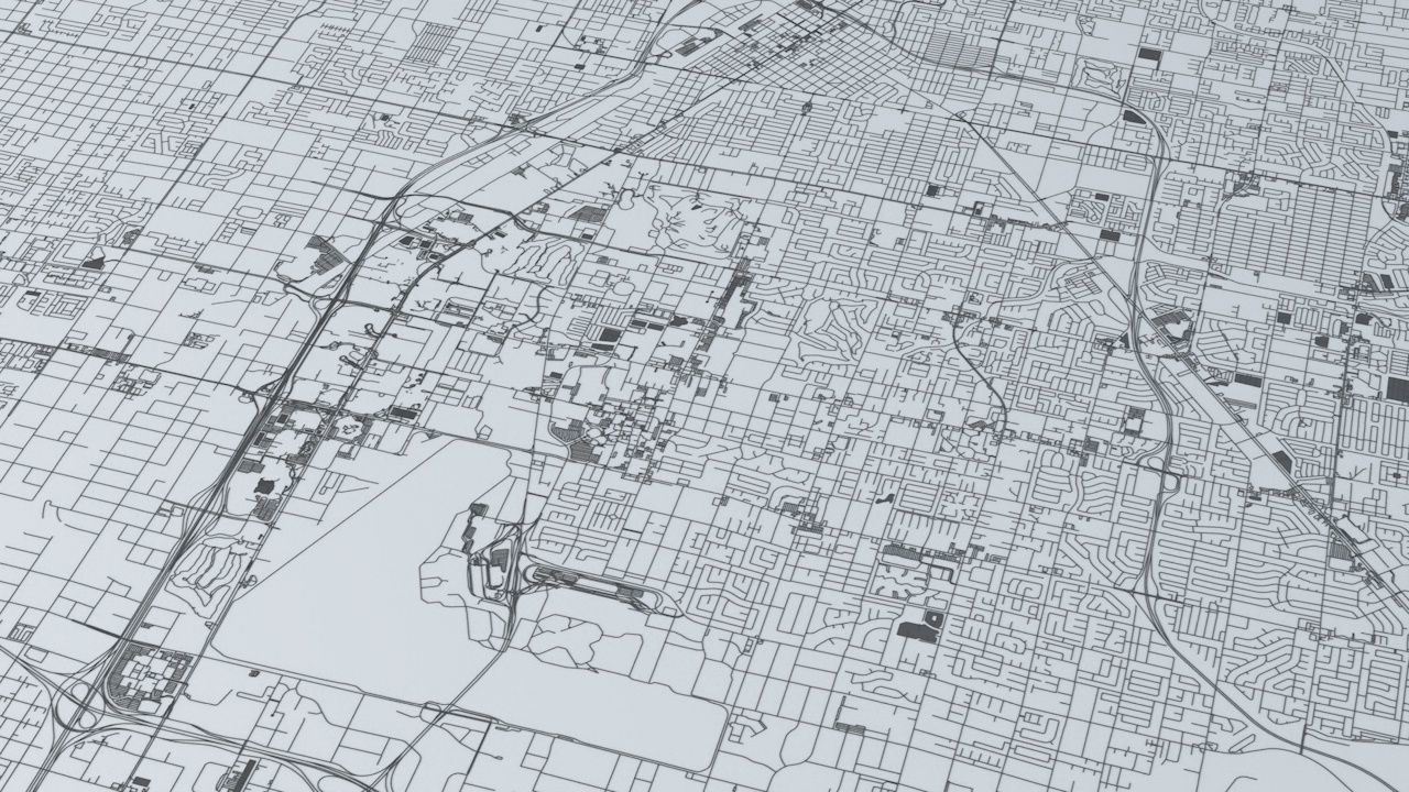 Las Vegas Road Network and Streets 3D model_3