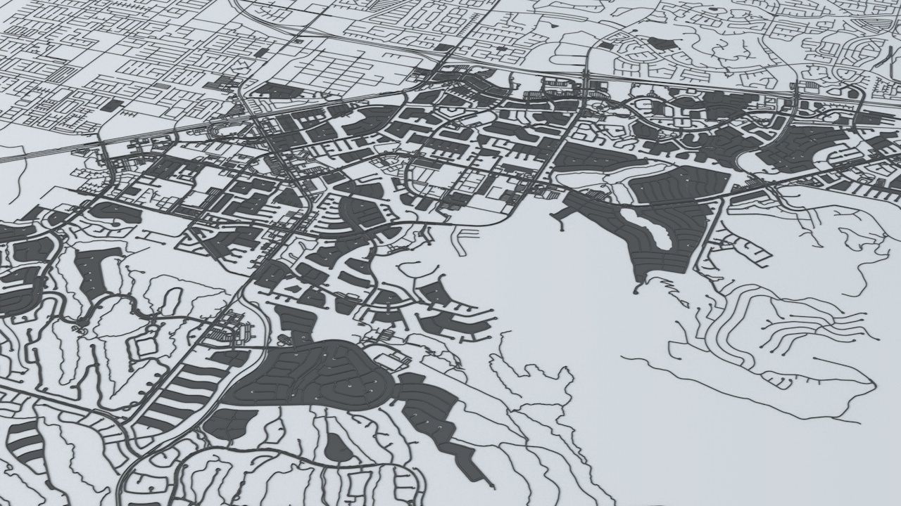 Las Vegas Road Network and Streets 3D model_4