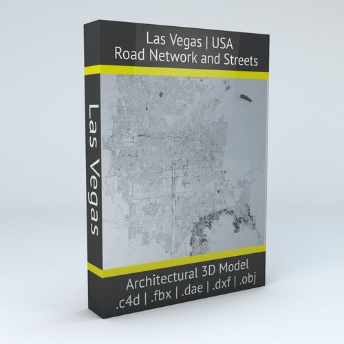 Las Vegas Road Network and Streets 3D model