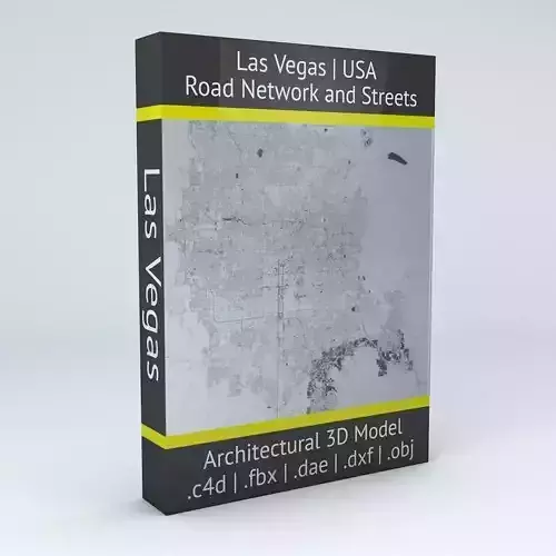 Las Vegas Road Network and Streets 3D model