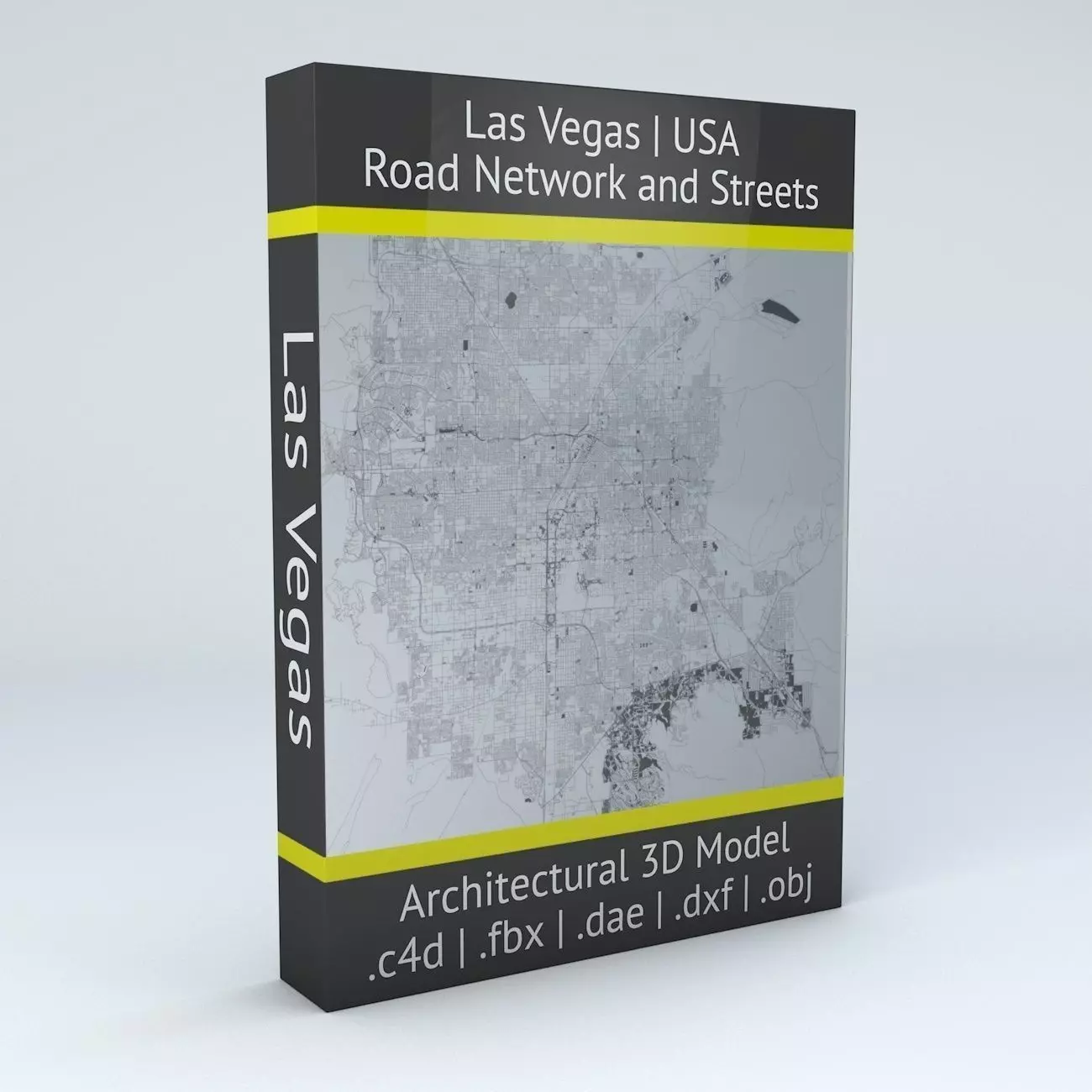 Las Vegas Road Network and Streets 3D model_0