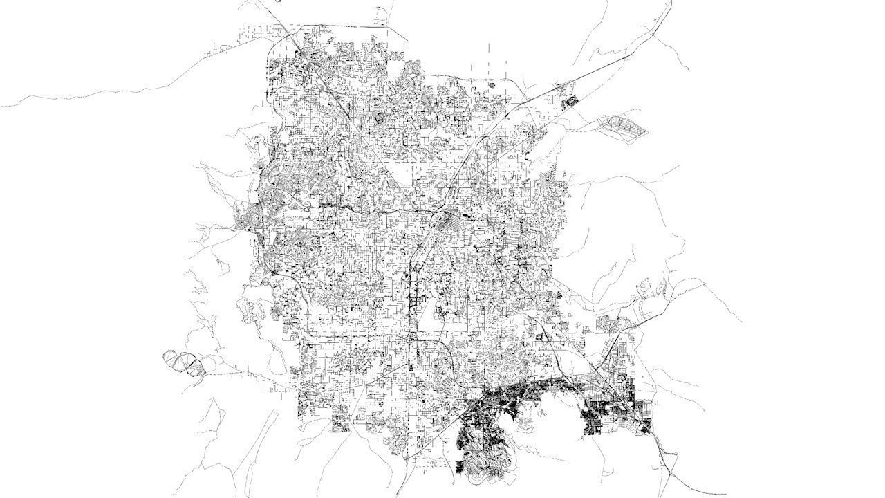 Las Vegas Road Network and Streets 3D model_6