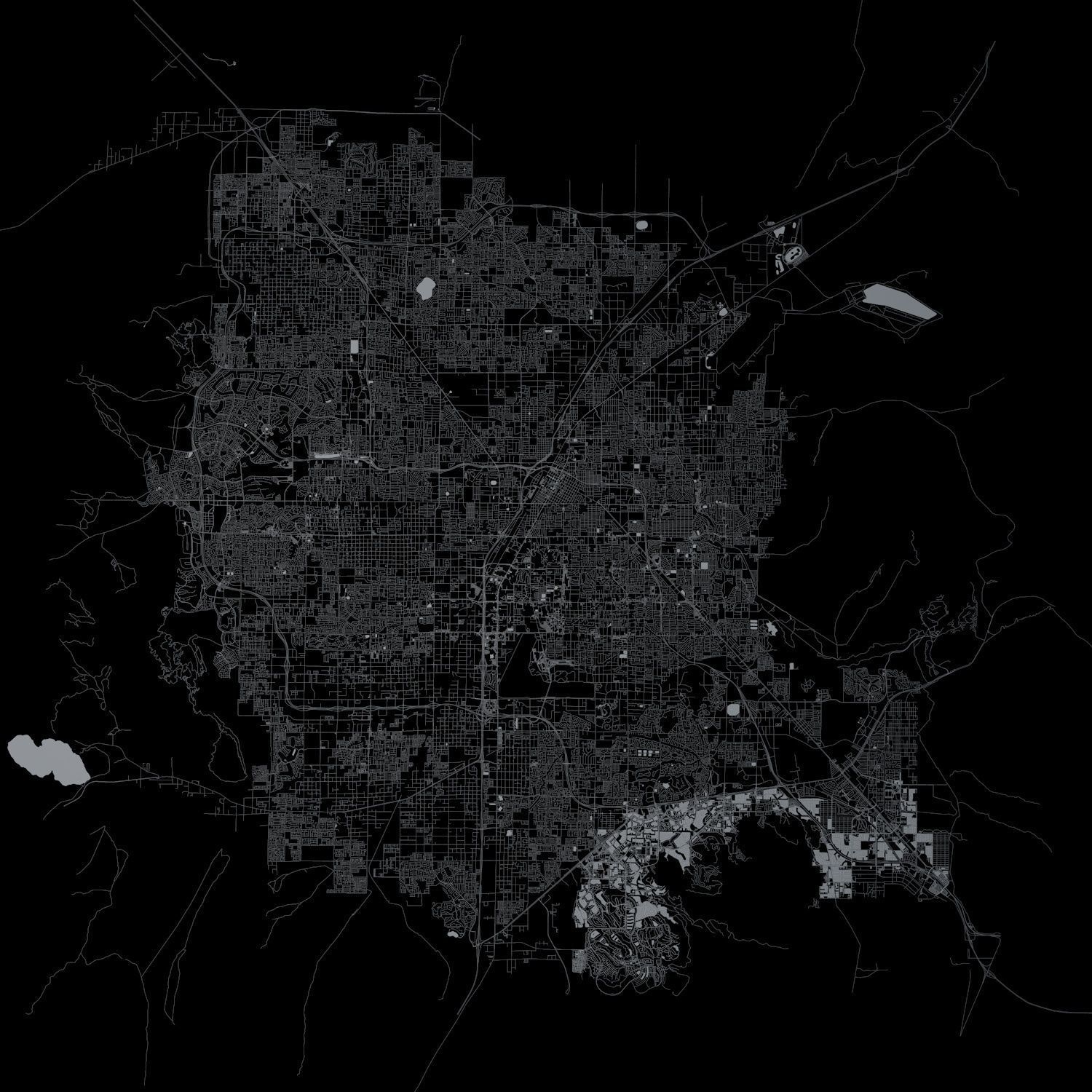 Las Vegas Road Network and Streets 3D model_5