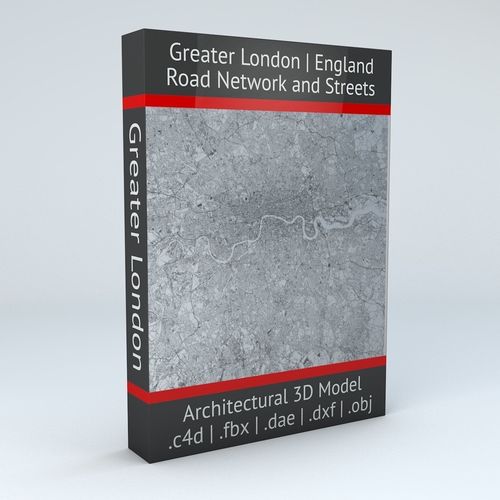Greater London Road Network and Streets 3D model