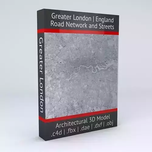 Greater London Road Network and Streets 3D model