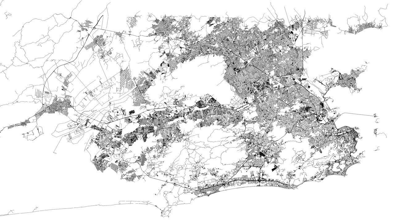 Rio De Janeiro Road Network and Streets 3D model_7