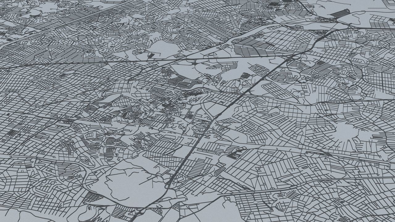 Rio De Janeiro Road Network and Streets 3D model_3