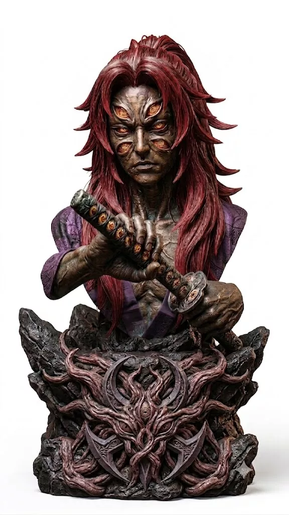 Kokushibo Demon Slayer Upper Moon One Printable Figure Model STL 3D print model