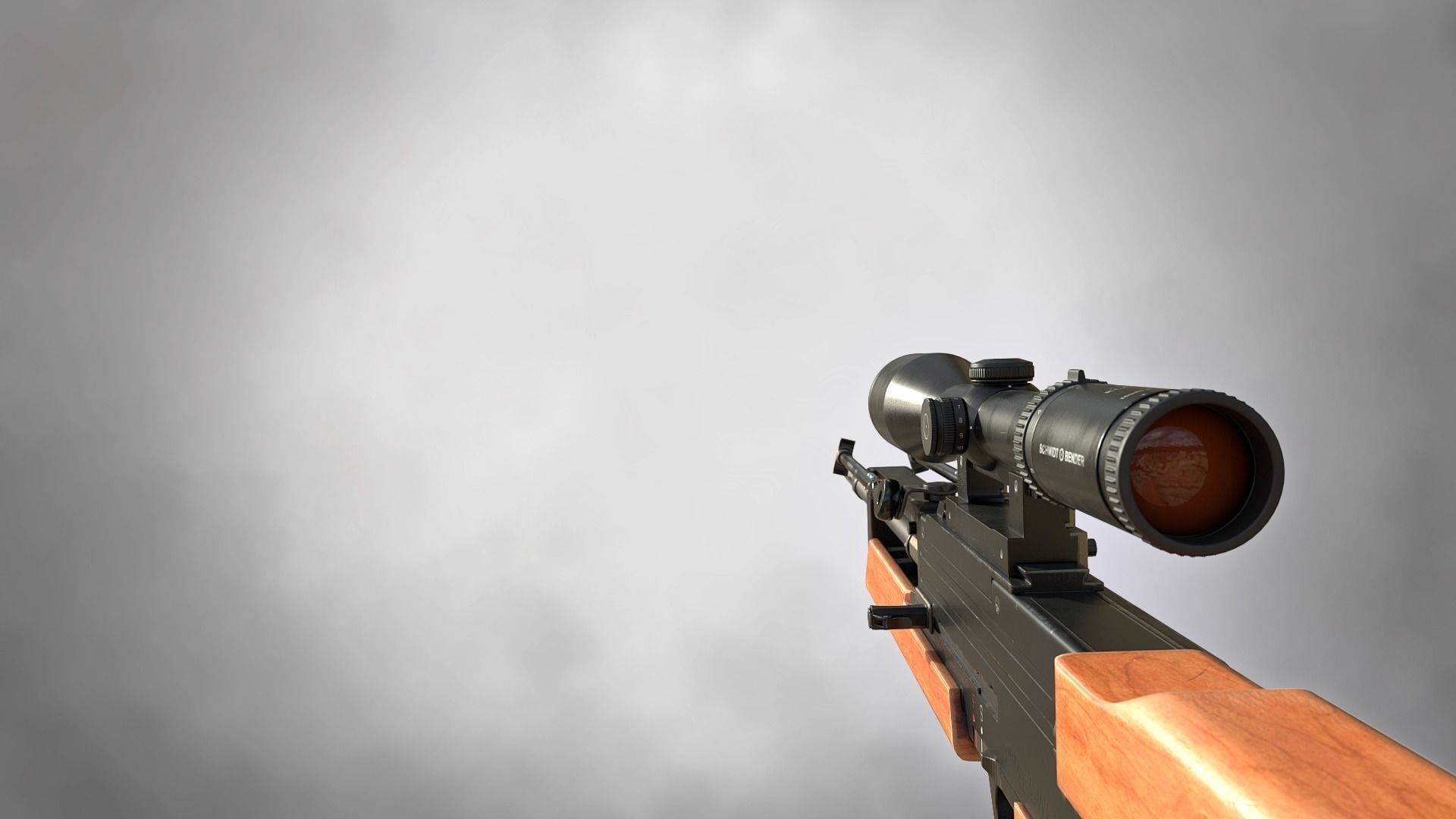 WA 2000 Sniper Rifle PBR Low-poly 3D model_10