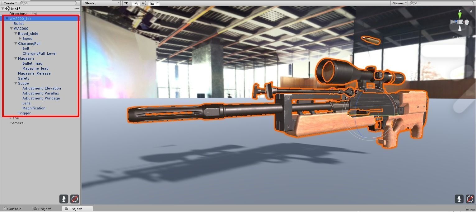 WA 2000 Sniper Rifle PBR Low-poly 3D model_19
