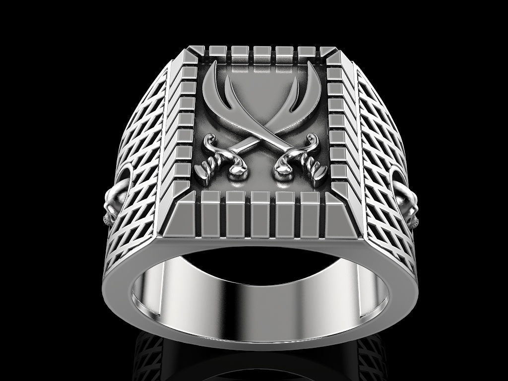 Man ring 3D print model_3