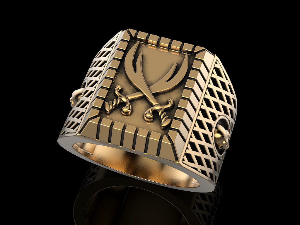 Man ring 3D print model_6