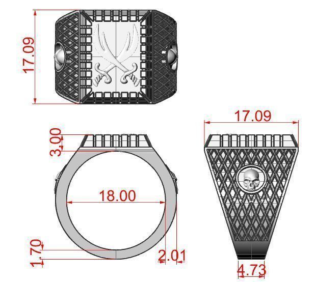 Man ring 3D print model_8